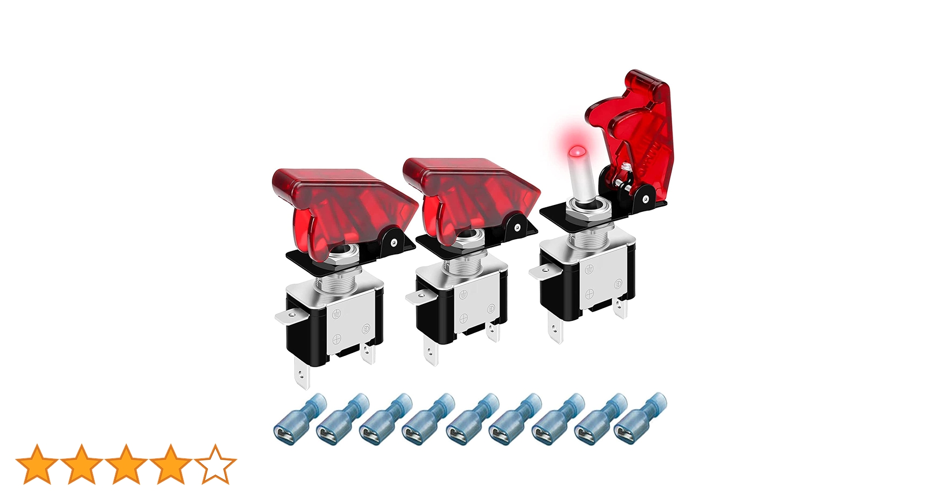 Amazon.co.jp: Kiligen ミサイルスイッチ 12V-24V 20A 3個セット
